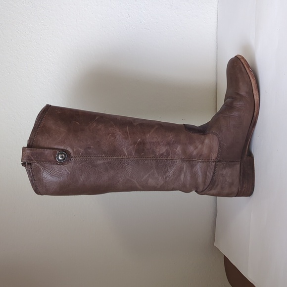 Frye Melissa Button Pull On Riding Boots Brown - Size 7.5 - Picture 10 of 15